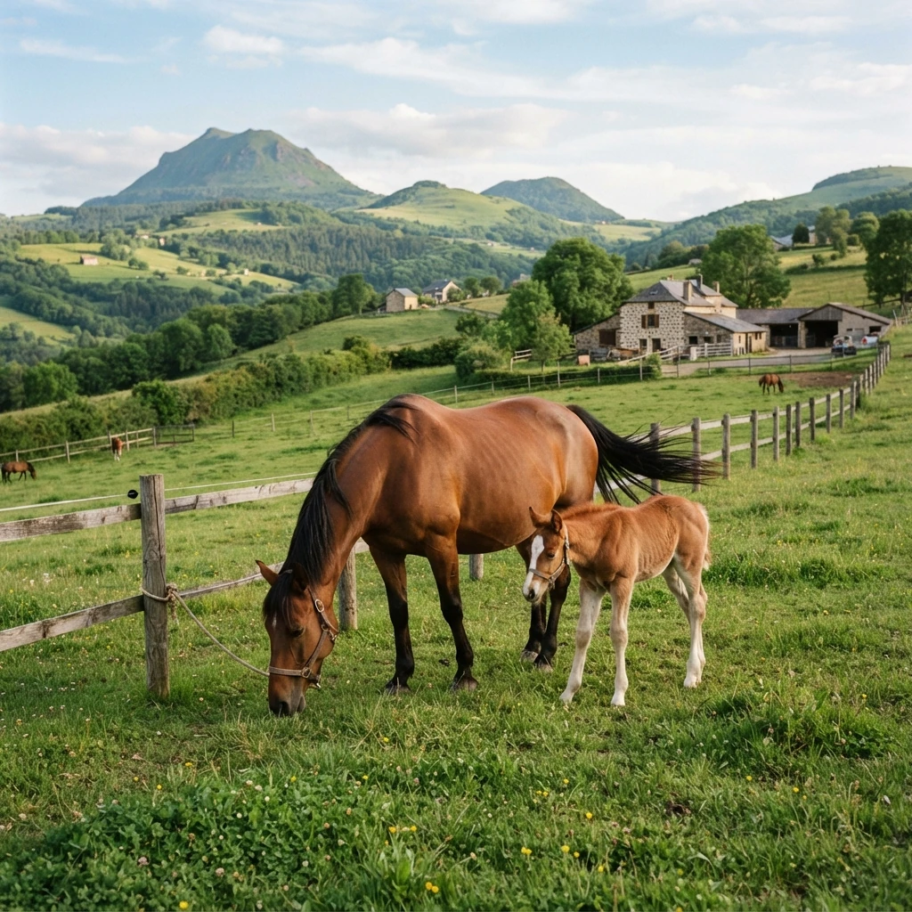 Élevage de chevaux au ELEVAGE EL ISHHARA, Orcines