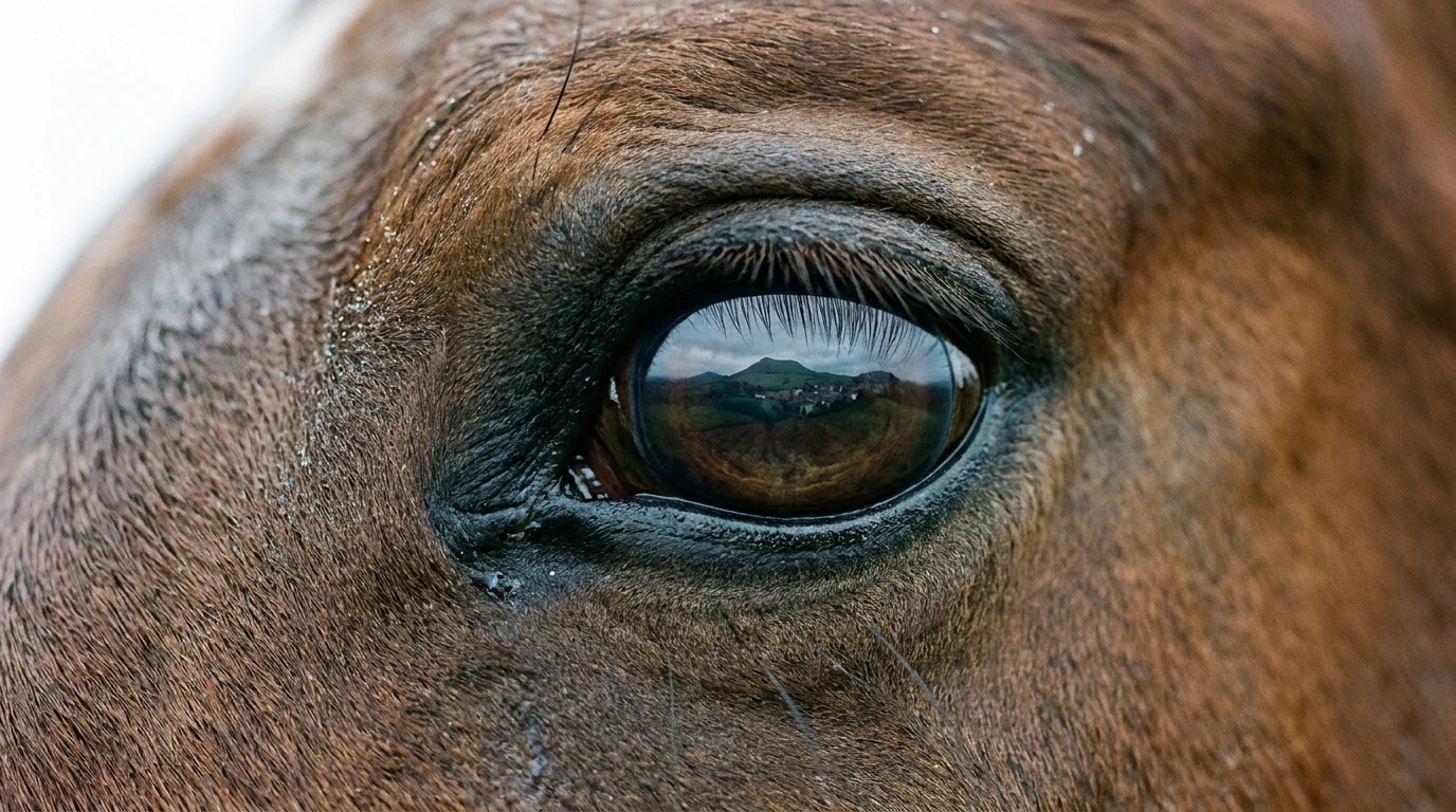 Un regard de cheval au ELEVAGE EL ISHHARA, Orcines