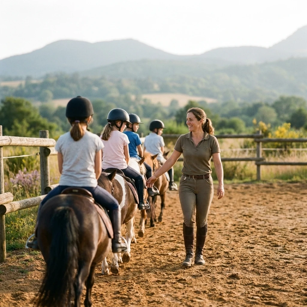 Cours de poney à Orcines, Puy-de-Dôme